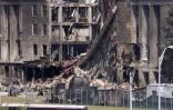Le Pentagone après l'attaque du 11 septembre 2001