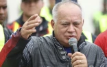 Le ministre de l'Intérieur vénézuélien Diosdado Cabello à l'aéroport international de Maiquetia, le 20 mars 2025