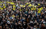 Des manifestants pro-démocratie à Hong Kong le 1er janvier 2020