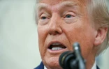 Le président américain Donald Trump dans le Bureau ovale de la Maison Blanche, le 28 mai 2025 à Washington
