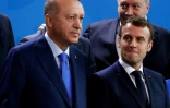 Les présidents turc Recep Tayyip Erdogan et français Emmanuel Macron, lors d'un sommet sur la Libye le 19 janvier 2020 à Berlin