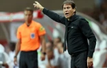 L'entraîneur de l'OM Rudia Garcia donne des instructions lors du match contre Monaco au stade Louis II, le 2 septembre 2018 