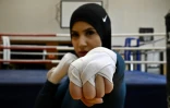 La boxeuse allemande Zeina Nassa, à l'entraînement à Berlin, le 23 août 2019: "Je suis super rapide. C'est ma force!"