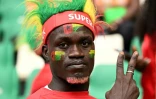 Un supporter de Guinée-Bissau avant le match de la CAN contre la Côte d'Ivoire, le 13 janvier 2024 à Abidjan