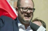 Le maire de Gdansk, Pawel Adamowicz, lors d'une manifestation antifasciste, le 21 avril 2018 à Gdansk
