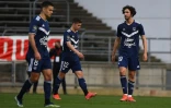Les joueurs bordelais, lors du match de L1, le 21 février 2021 au Stade des Costières à Nîmes