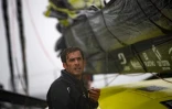 Le navigateur français Charlie Dalin (Apivia) lors de sa préparation au Vendée Globe, le 30 septembre 2020 au large de Port-la-Forêt