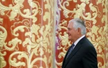 Rex Tillerson arrive au dîner d'Etat offert au Palais du Peuple à Pékin, le 9 novembre  2017