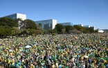 Manifestation de soutien au président Jair Bolsonaro sur l'Esplanade des ministères à Brasilia, le 1er août 2021