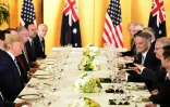 Donald Trump dîne avec le Premier ministre australien Scott Morrison, à Osaka le 27 juin 2019