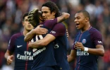 Edinson Cavani, Neymar et Kylian Mbappé ont tous marqué pour Paris contre Bordeaux, le 30 septembre 2017 au Parc des Princes