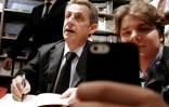 L'ancien président Nicolas Sarkozy à Reims, le 6 juin 2016 lors d'une scéance de dédicace de son livre "La France pour la vie"