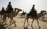 Des membres du Groupement nomade de la Garde nationale mauritanienne patrouillent dans la région de Hodh Ech Chargui (Mauritanie), le 7 avril 2025