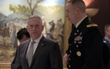 Le ministre américain de la Défense James Mattis, lors de la conférence Manama Dialogue à Bahreïn, le 26 octobre 2018