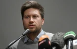 Andrew Gardner, chercheur d'Amnesty International en Turquie, lors d'une conférence de presse le 27 février 2019 après l'inculpation du philanthrope turc Osman Kavala, accusé d'avoir soutenu les manifestations de 2013 contre le gouvernement