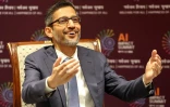 Le PDG de Google, Sundar Pichai, lors du Sommet sur l'impact de l'IA à New Delhi, le 19 février 2026 en Inde