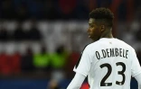 L'attaquant de Rennes Ousmane Dembélé contre le Paris SG en Ligue 1, le 29 avril 2016 au Parc des Princes
