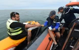 Les agents de la préfecture maritime contrôlent un jet ski sur le bassin d'Arcachon, le 1er août 2018