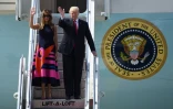 Le président américain Donald Trump et son épouse Melania à leur arrivée à l'aéroport de Hambourg, le 6 juillet 2017