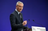 Le ministre de l'Economie Bruno Le Maire lors d'une conférence de presse à Paris, le 8 avril 2021