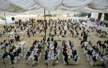 Tournoi de Scrabble inter-écoles organisé par la fédération pakistanaise, le 1er février 2025 dans une école à Karachi