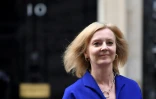 La ministre britannique des Affaires étrangères Liz Truss devant le 10 Downing Street, le 15 septembre 2021