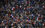 Supporters de l'équipe de France lors de la demi-finale face à la Belgique, à Saint-Pétersbourg, le 10 juillet 2018