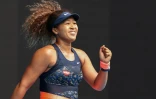 La joie de la Japonaise Naomi Osaka, victorieuse de l'Espagnole Garbine Mugurusa, en 8e de finale de l'Open d'Australie, le 14 février 2021 à Melbourne