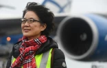 Huan Liu, vétérinaire du service des douanes chinois à l'aéroport de Brest, le 10 mars 2020 à Guipavas dans le Finistère