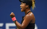La japonaise Naomi Osaka, lors de sa demi-finale de l'US Open contre l'Américaine Madison Keys, le 6 septembre 2018 à New York