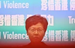 la cheffe de l'exécutif Carrie Lam lors d'une conférence de presse, le 4 octobre 2019 à Hong JKong