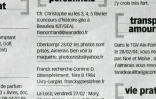 L'affaire avait été marquée par la rocambolesque correspondance, via la rubrique "Messages personnels" du quotidien Libération, ici dans l'édition du 3 mars 2004, entre "Mon gros loup" (AZF) et "Suzy" (police) afin d'organiser la remise d'une rançon