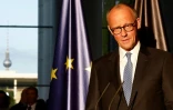 Le chancelier allemand nouvellement élu Friedrich Merz s'exprime lors d'une cérémonie de passation de pouvoirs à la Chancellerie à Berlin, le 6 mai 2025