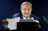 Le milliardaire américain George Soros au Forum économique de Davos, le 24 mai 2022 en Suisse