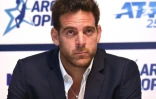 L'Argentine Juan Martin Del Potro, s'exprimant devant la presse à Buenos Aires, le 5 février 2022 
