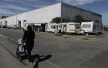 Des caravanes dans le principal bidonville de Bordeaux, le 21 avril 2023 en Gironde