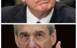 Combinaison des portraits de Donald Trump et de Robert Mueller à Washnington, réalisée le 15 juin 2017