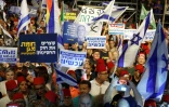 Manifestation de partis d'opposition israéliens contre le Premier ministre Benjamin Netanyahu le 25 mai 2019 à Tel-Aviv