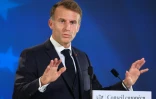 Le président Emmanuel Macron le 16 octobre 2026 au siège de l'UE à Bruxelles