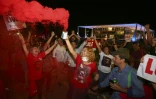 Démonstration de joie de partisans de l?ex-président Luiz Inacio Lula da Silva, suite à l'arrêt de la cour suprême du Brésil, pouvant permettre sa libération, le 7 novembre à Brasilia