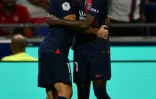 Les Parisiens Marco Asensio (g) et Ousmane Dembélé contre Lyon, le 3 septembre 2023 à Décines-Charpieu