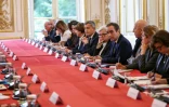 Le Premier ministre Sébastien Lecornu s'exprime face aux membres du gouvernement, le 13 octobre 2025 à Paris