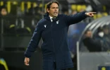 L'Italien Simone Inzaghi, alors entraîneur de la Lazio Rome, lors du match de poule de Ligue des Champions, le 2 décembre 2020 sur le terrain du Borussia Dortmund