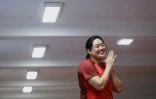 La médaillée d'or olympique en javelot, Haruka Kitaguchi, lors d'une séance d'entraînement dans la ville tchèque de Domazlice, le 14 août 2025