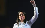 La candidate à l'élection présidentielle équatorienne Luisa Gonzalez, le 16 août 2023 à Quito