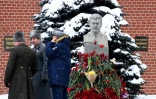 Cérémonie pour commémorer le 65e anniversaire de la mort de Staline sur la place Rouge à Moscou, le 5 mars 2017