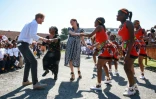 Le prince Harry, et son épouse Meghan, en visite dans le township du Cap, 23 septembre 2019.