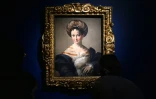 Une peinture de Parmigianino "la Schiava turca", présentée à l'exposition "le Corrège et le Parmesan, l'art à Parme au XVIe siècle", en cours à Rome le 12 mars 2016