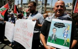 Manifestation anti-américaine à Ramallah, sur les territoires palestiniens, le 24 août 2017