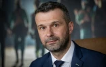 Piotr Krzyzewski, vice-président de KGHM, chargé des finances, le 27 mars 2026, à Varsovie, en Pologne 